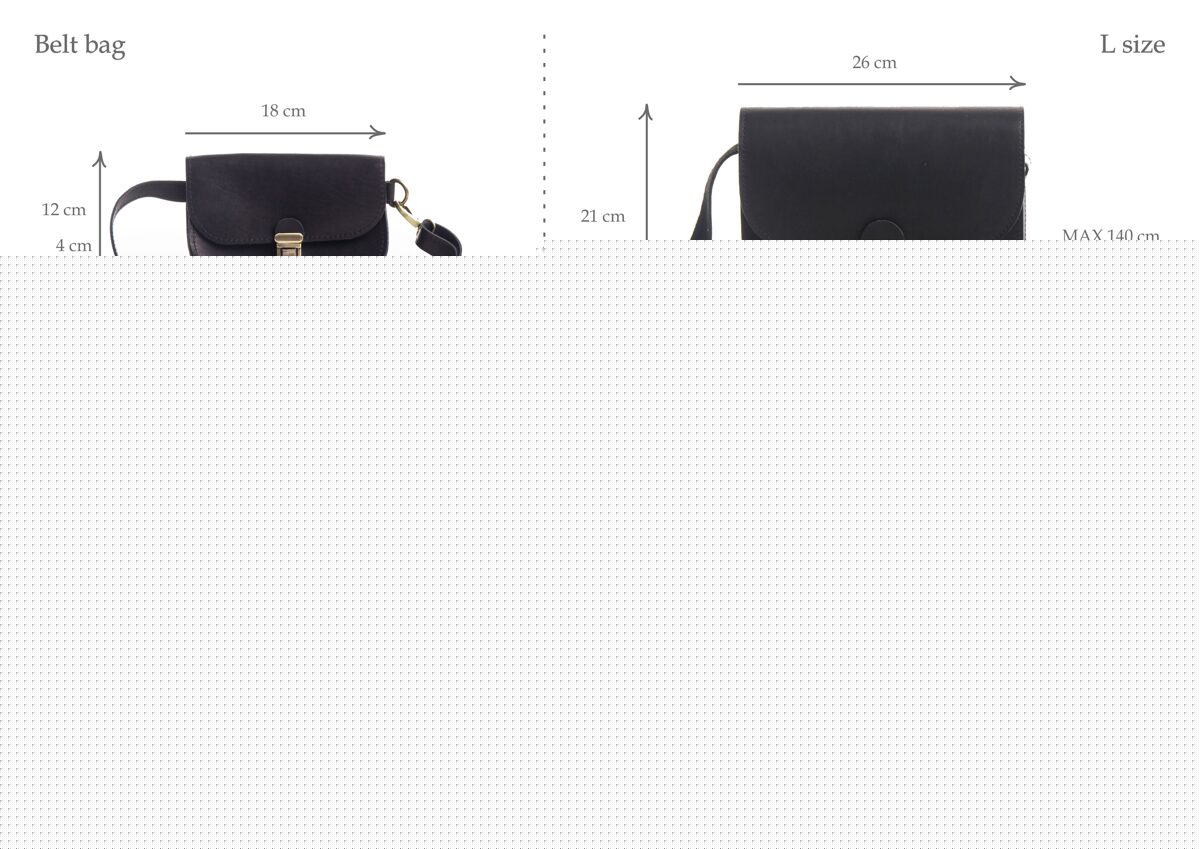 Natural Leather Saddle Bag Large – Black
